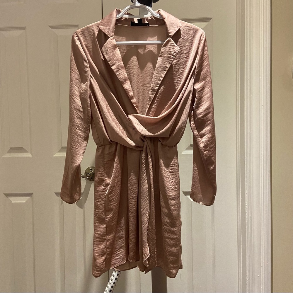Missguided Satin Wrap Dress Size 4